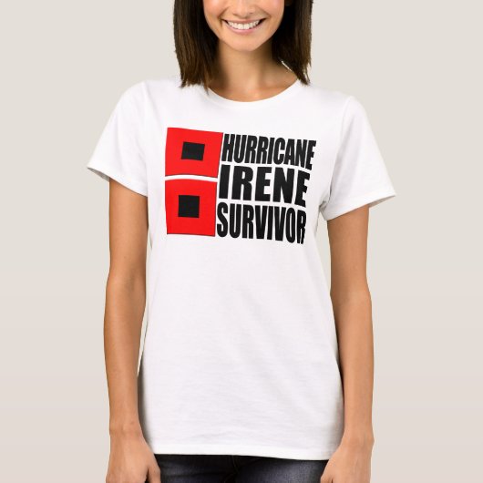 orkaan Irene Survivor T-shirt (Voorkant)
