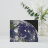 Orkaan Irene trekt door de Bahama's. Briefkaart (Staand voorkant)