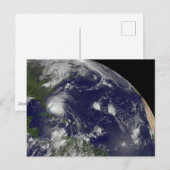 Orkaan Irene trekt door de Bahama's. Briefkaart (Voorkant / Achterkant)