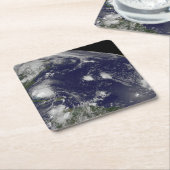 Orkaan Irene trekt door de Bahama's. Kartonnen Onderzetters (Schuin)