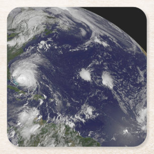 Orkaan Irene trekt door de Bahama's. Kartonnen Onderzetters