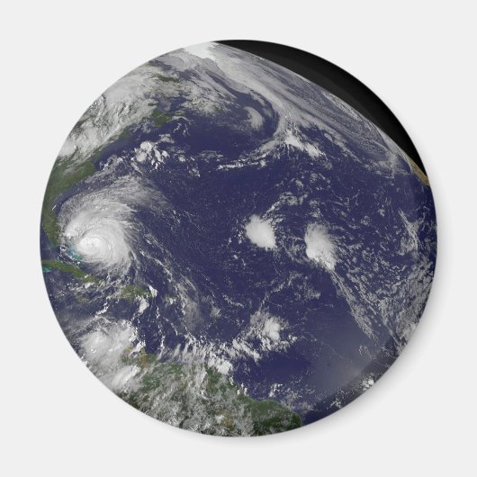 Orkaan Irene trekt door de Bahama's. Magneet (Voorkant)