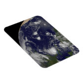 Orkaan Irene trekt door de Bahama's. Magneet (Rechterzijde)