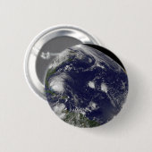 Orkaan Irene trekt door de Bahama's. Ronde Button 5,7 Cm (Voorkant /achterkant)