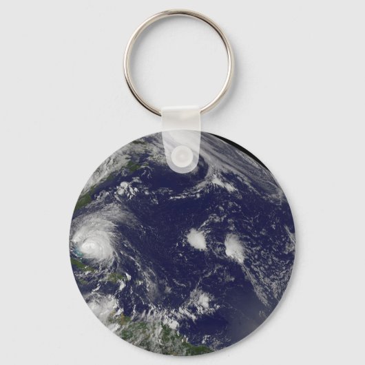 Orkaan Irene trekt door de Bahama's. Sleutelhanger (Voorkant)