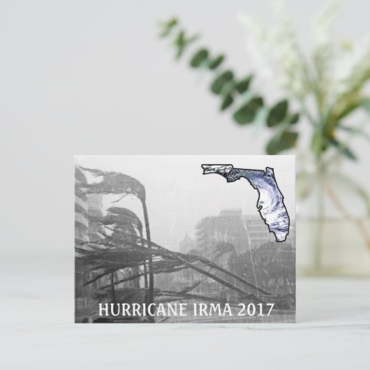 Orkaan Irma Florida 2017 Briefkaart Memorabilia (Staand voorkant)