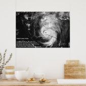 Orkaan Irma Infrarood Satellite Afbeelding Poster (Keuken)