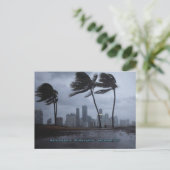 orkaan Irma Miami skyline Briefkaart (Staand voorkant)