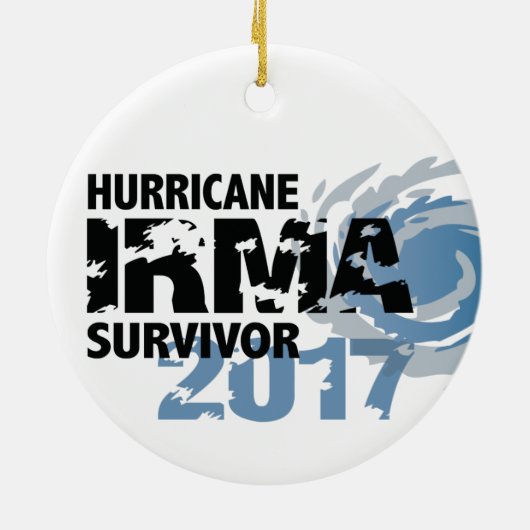 Orkaan Irma Survivor Florida 2017 Keramisch Ornament (Achterkant)
