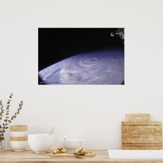 orkaan Ivan vanuit de ruimte Poster (Keuken)