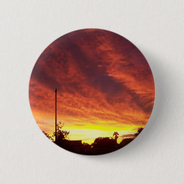 Orkaan komt bij zonsondergang ronde button 5,7 cm