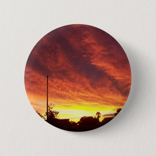 Orkaan komt bij zonsondergang ronde button 5,7 cm (Voorkant)