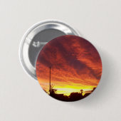 Orkaan komt bij zonsondergang ronde button 5,7 cm (Voorkant /achterkant)