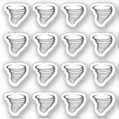 Orkaan Meteorologie Weersvoorspelling Herinnering  Sticker (Voorkant)