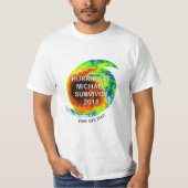 ORKAAN MICHAEL SURVIVOR op uw locatie T-shirt (Voorkant)