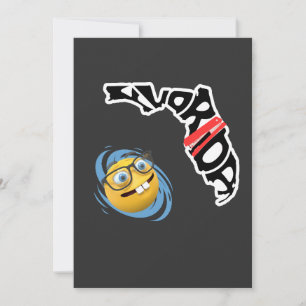 Orkaan Milton Funny Florida Kantoor Space Kaart