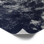 Orkaan Neki ten westen van Hawaii Poster (Hoek)