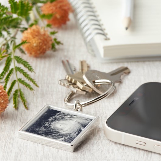 Orkaan Neki ten westen van Hawaii Sleutelhanger (Zijkant)