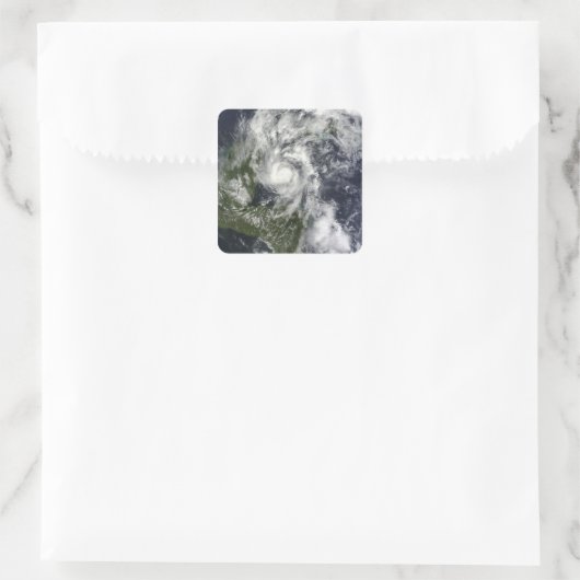 orkaan Paula Vierkante Sticker (Tas)