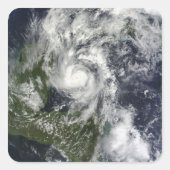 orkaan Paula Vierkante Sticker (Voorkant)