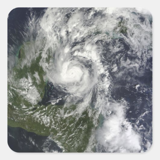 orkaan Paula Vierkante Sticker (Voorkant)