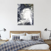 Orkaan Rick ten zuidwesten van Baja California Canvas Afdruk (Insitu (Slaapkamer))