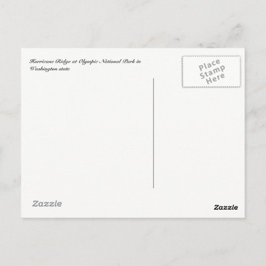 Orkaan Ridge in het briefkaart van het Nationaal P (Achterkant)