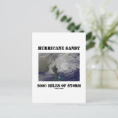 Orkaan Sandy 2000 kilometer Storm Briefkaart (Staand voorkant)