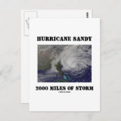 Orkaan Sandy 2000 kilometer Storm Briefkaart (Voorkant / Achterkant)