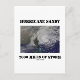 Orkaan Sandy 2000 kilometer Storm Briefkaart