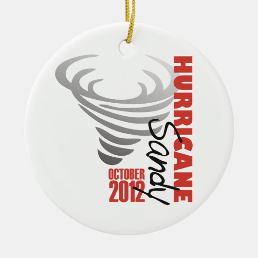 orkaan Sandy 2012 Keramisch Ornament (Voorkant)