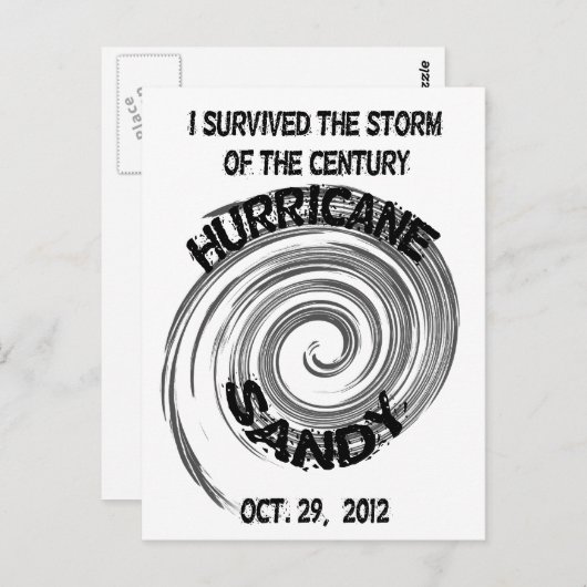 orkaan Sandy Briefkaart (Voorkant / Achterkant)