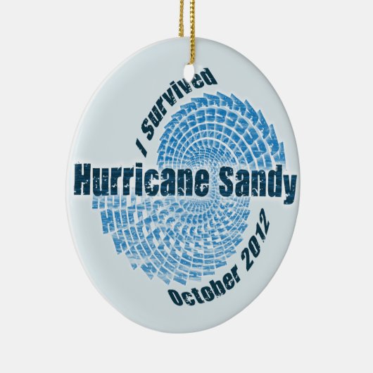 orkaan Sandy Keramisch Ornament (Rechts)
