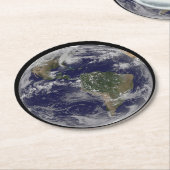 Orkaan Sandy langs de oostkust van de VS. 2 Ronde Kartonnen Onderzetter (Gebogen)