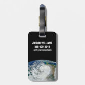 Orkaan Sandy langs de oostkust van de VS. 3 Bagagelabel (Achterkant verticaal)