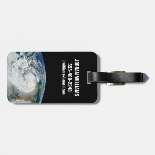 Orkaan Sandy langs de oostkust van de VS. 3 Bagagelabel (Achterkant horizontaal)