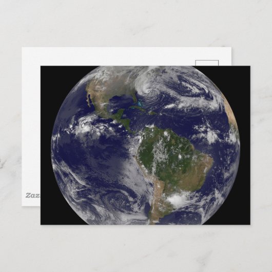 Orkaan Sandy langs de oostkust van de VS. Briefkaart (Voorkant / Achterkant)