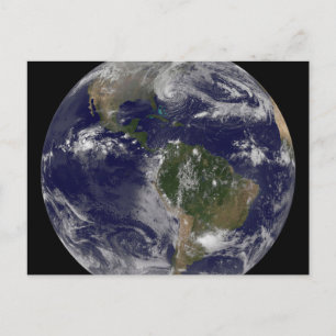 Orkaan Sandy langs de oostkust van de VS. Briefkaart