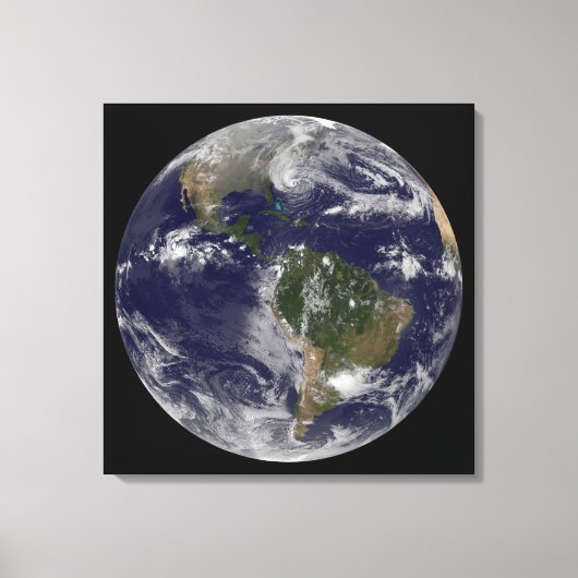 Orkaan Sandy langs de oostkust van de VS. Canvas Afdruk (Voorkant)