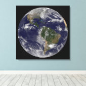 Orkaan Sandy langs de oostkust van de VS. Canvas Afdruk (Insitu (Houten vloer))