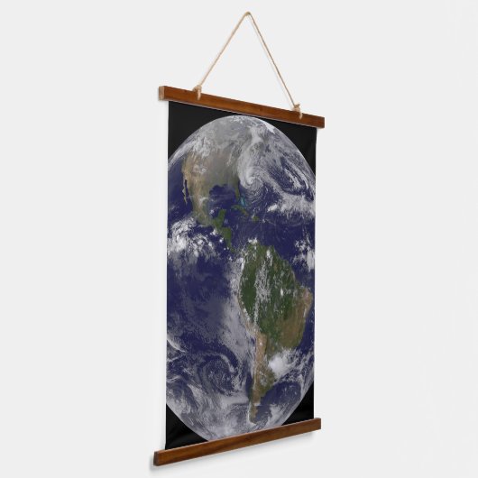 Orkaan Sandy langs de oostkust van de VS. Hangend Wandkleed (Gebogen)