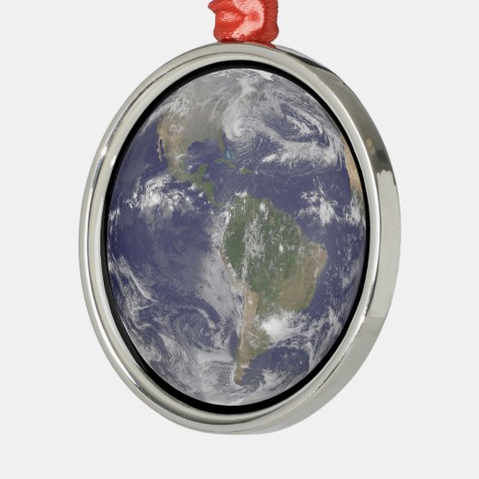 Orkaan Sandy langs de oostkust van de VS. Metalen Ornament (Links)