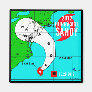 Orkaan Sandy Track Magnet 2