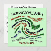 orkaan Sandy Words Kaart (Voorkant / Achterkant)