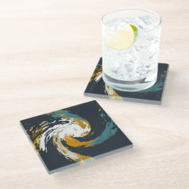 orkaan twirl glazen onderzetter