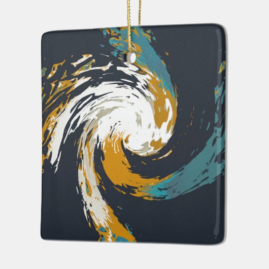 orkaan twirl keramisch ornament (Links)