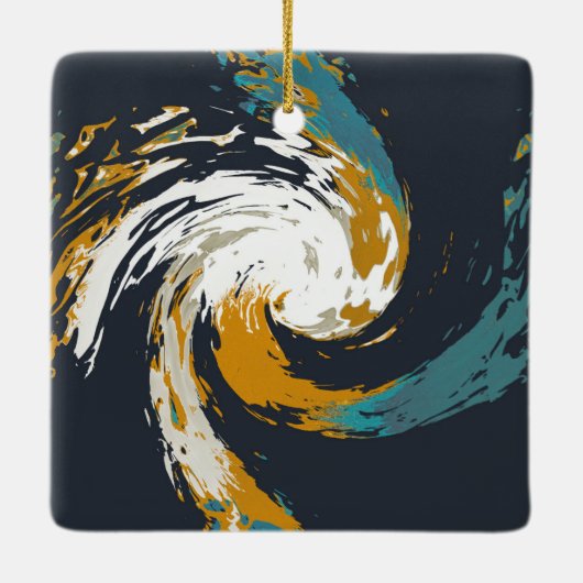 orkaan twirl keramisch ornament (Achterkant)