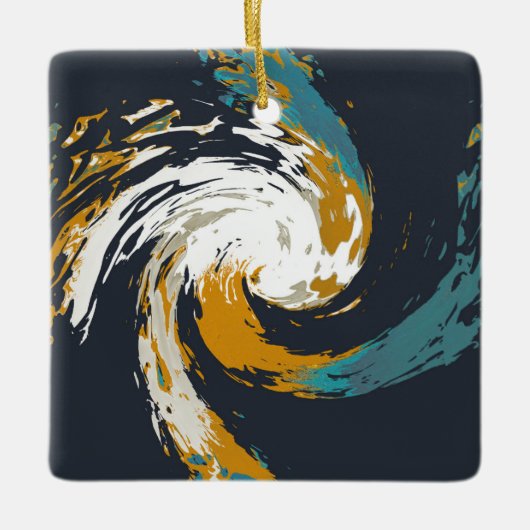 orkaan twirl keramisch ornament (Voorkant)