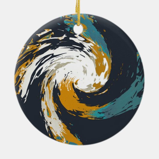 orkaan twirl keramisch ornament (Achterkant)