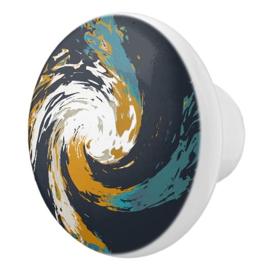 orkaan twirl keramische knop (Rechts)